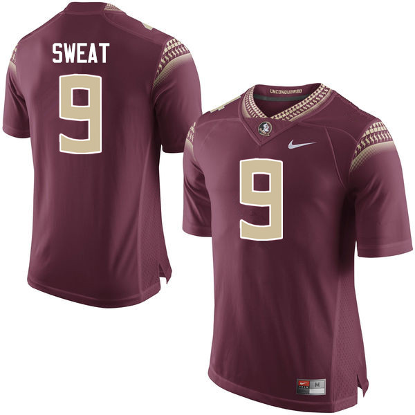 Men #9 Josh Sweat Florida State Seminoles College Football Jerseys-Garnet